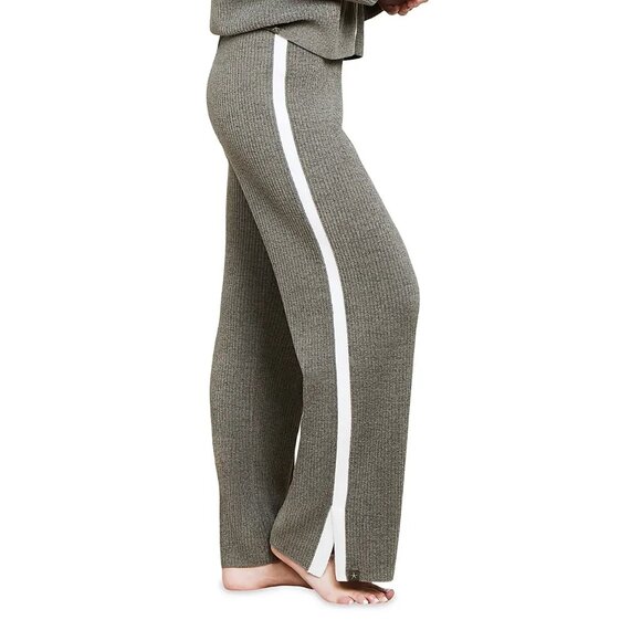 Barefoot Dreams Cozy Chic Ultra Lite Striped Pants Olive Branch Pearl Sz XL NWT - Picture 1 of 14